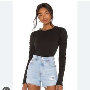Free people Natasha Tee - black long sleeve